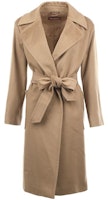 (Women) 'S Max Mara MaxMara Studio Camel Belted Long Sleeve Casual Coat 2360161439000-006 (Women) 'S Max Mara MaxMara Studio Camel Belted Long Sleeve Casual Coat 2360161439000-006