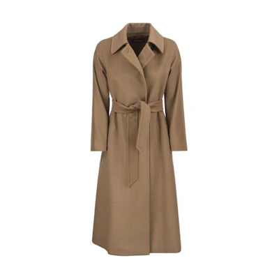 (Women) 'S Max Mara MaxMara Studio Camel Belted Mid-Length Coat 60162323600-006