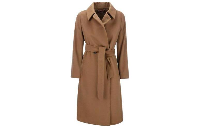 Order (W) '' S Max Mara Studio 驼色长袖中长款翻领大衣 2360161039600006