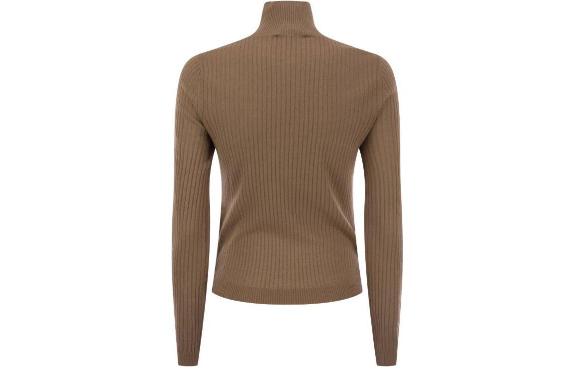 Lookbook (W) ''Max Mara Studio Camel Turtleneck Slim-Fit Baju Lengan Panjang Rajut'' 2363660439600006