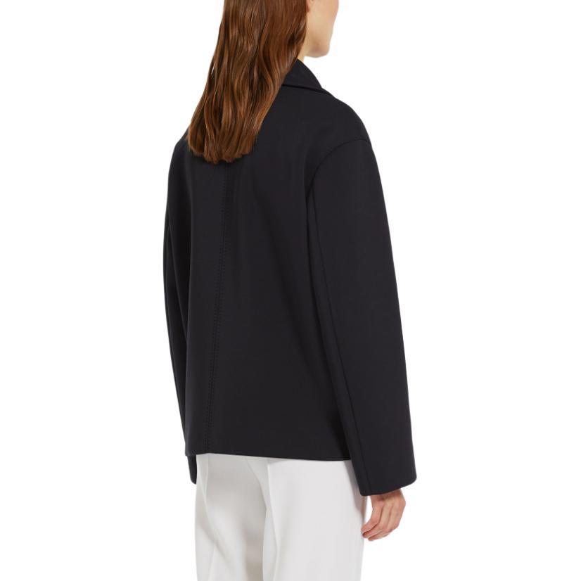 Shop (Women) 'S Max Mara MaxMara Studio  Double-Breasted Long Sleeve Coat Navy Blue 6901024106