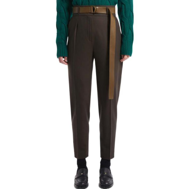 Purchase (Women) 'S Max Mara MaxMara Studio  Green Wool Blend Jogger Pants 6136042306007-CORALLO