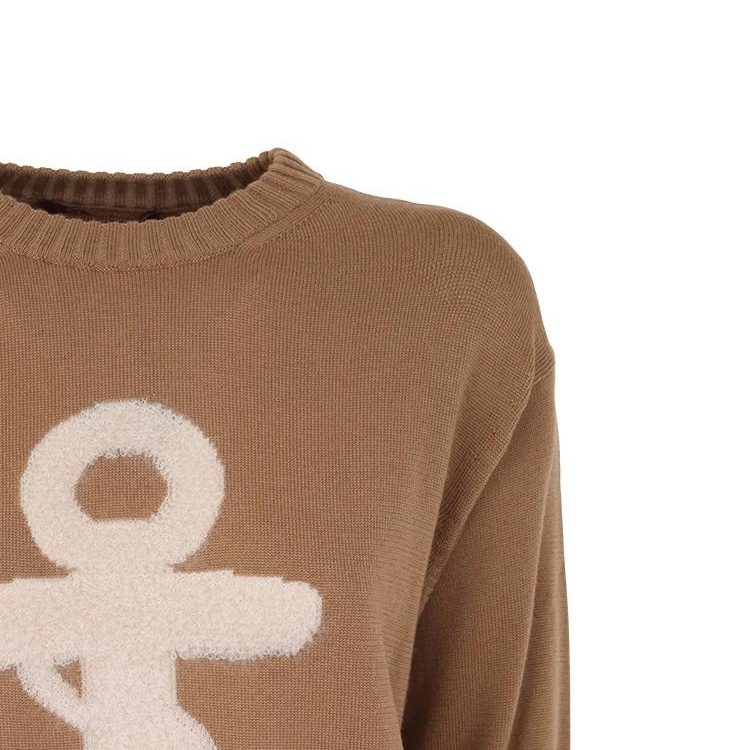 Shop (Women) 'S Max Mara MaxMara Studio  Knit Sweater with Patterned Print - Long Sleeve. 2363662039600-002