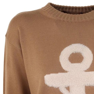 (Women) 'S Max Mara MaxMara Studio Knit Sweater with Patterned Print - Long Sleeve. 2363662039600-002 Sizing (Women) 'S Max Mara MaxMara Studio Knit Sweater with Patterned Print - Long Sleeve. 2363662039600-002