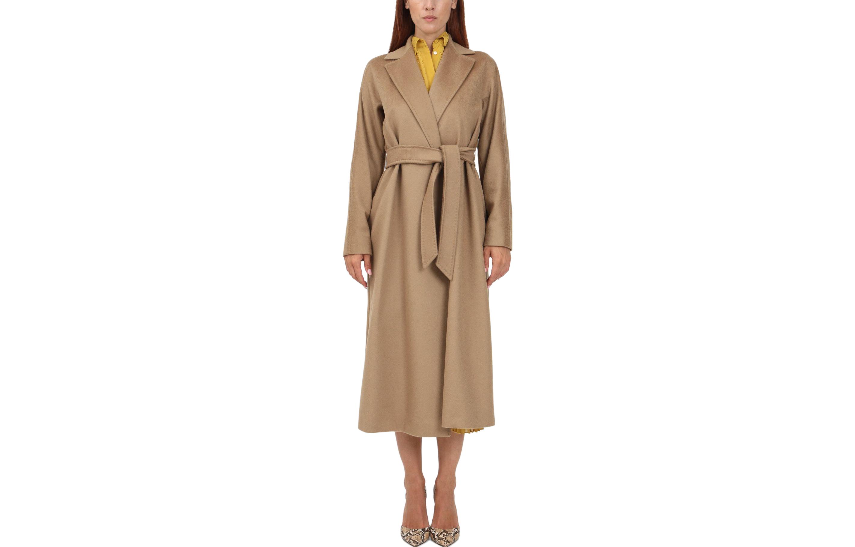 (Women) 'S Max Mara MaxMara Studio  Long Camel Coat with Collared Design and Long Sleeves. 2360161639600-006 圖 2