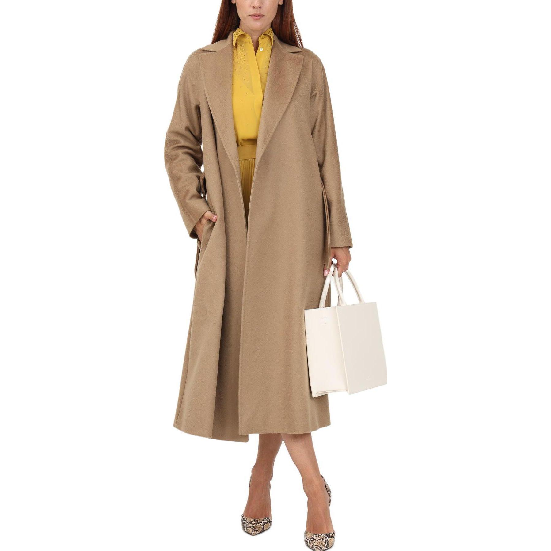 (Women) 'S Max Mara MaxMara Studio  Long Camel Coat with Collared Design and Long Sleeves. 2360161639600-006 圖 3