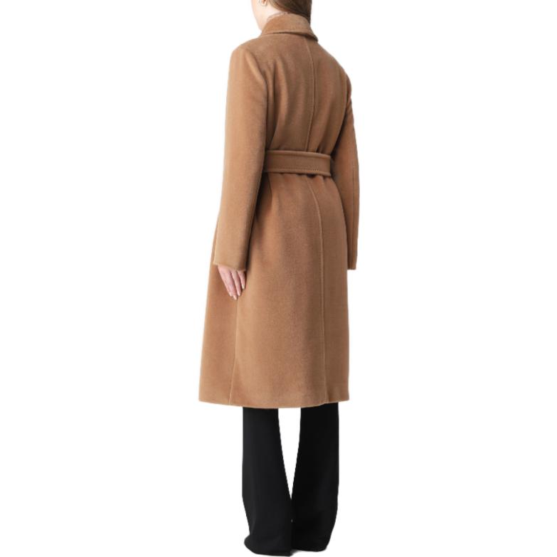 (Women) 'S Max Mara MaxMara Studio  Mid-Length Solid Brown Coat with Notched Lapel. 2360161233600-002 圖 4