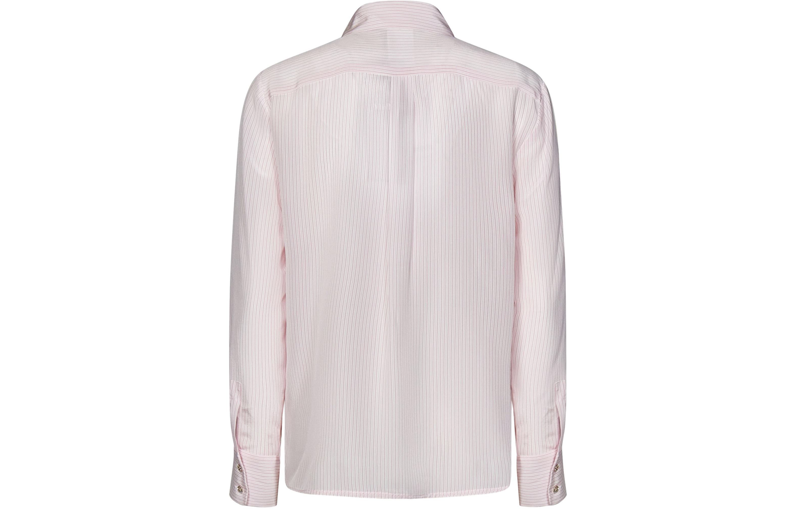 Lookbook (Women) 'S Max Mara MaxMara Studio  Pink Striped Long-Sleeve Shirt with Collar. 2416111031600001