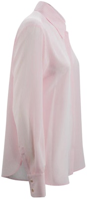 (Women) 'S Max Mara MaxMara Studio Pink Striped Long-Sleeve Shirt with Collar. 2416111031600001 Shop (Women) 'S Max Mara MaxMara Studio Pink Striped Long-Sleeve Shirt with Collar. 2416111031600001