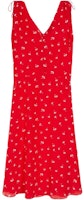 (Women) 'S Max Mara MaxMara Studio Red Silk V-Neck Sleeveless Printed Dress. 6221013106002-CANON (Women) 'S Max Mara MaxMara Studio Red Silk V-Neck Sleeveless Printed Dress. 6221013106002-CANON
