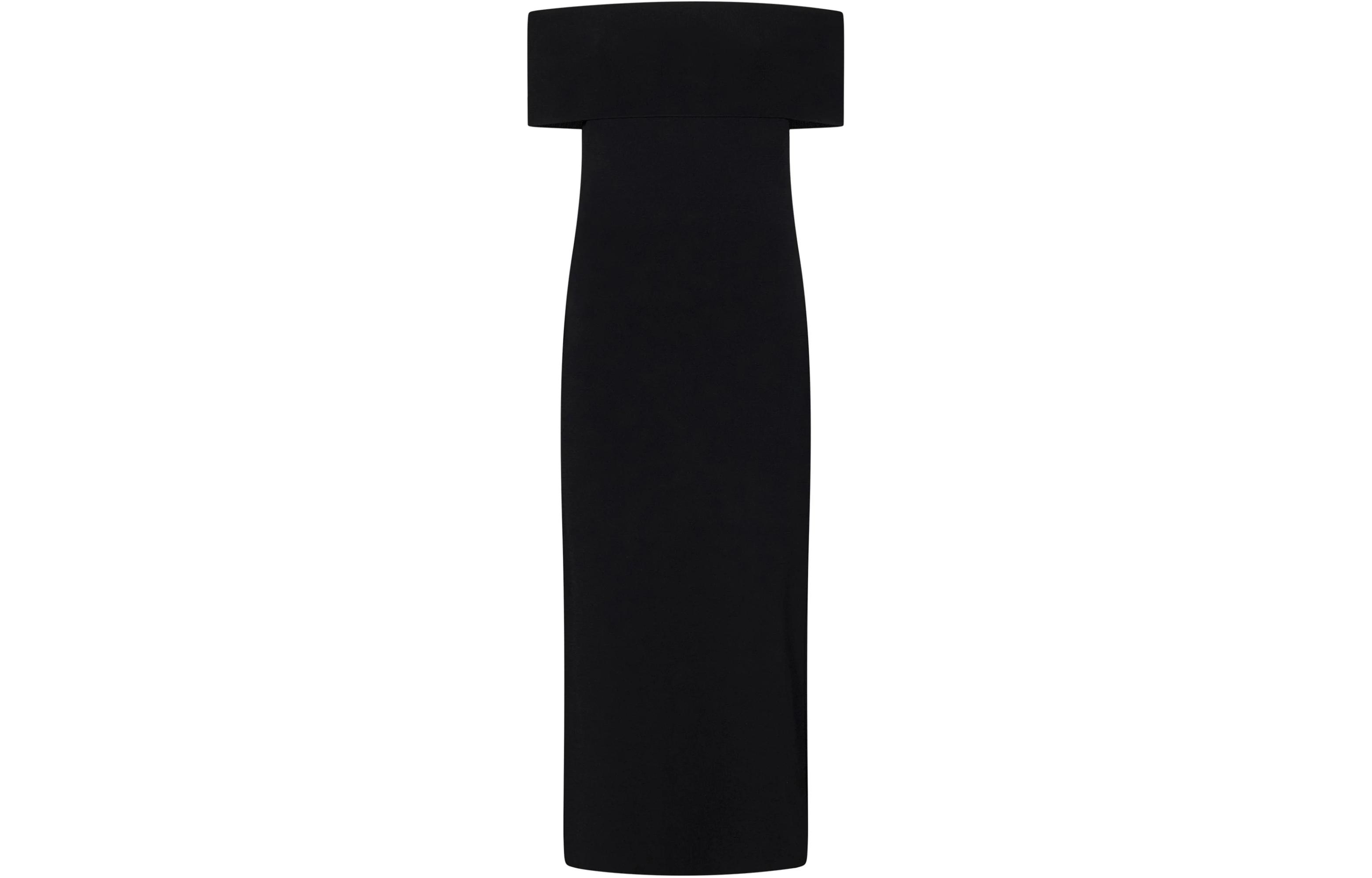 Order (Women) 'S Max Mara MaxMara Studio  Slim Off-Shoulder Midi Sleeveless Dress - Black 2416321022600-006