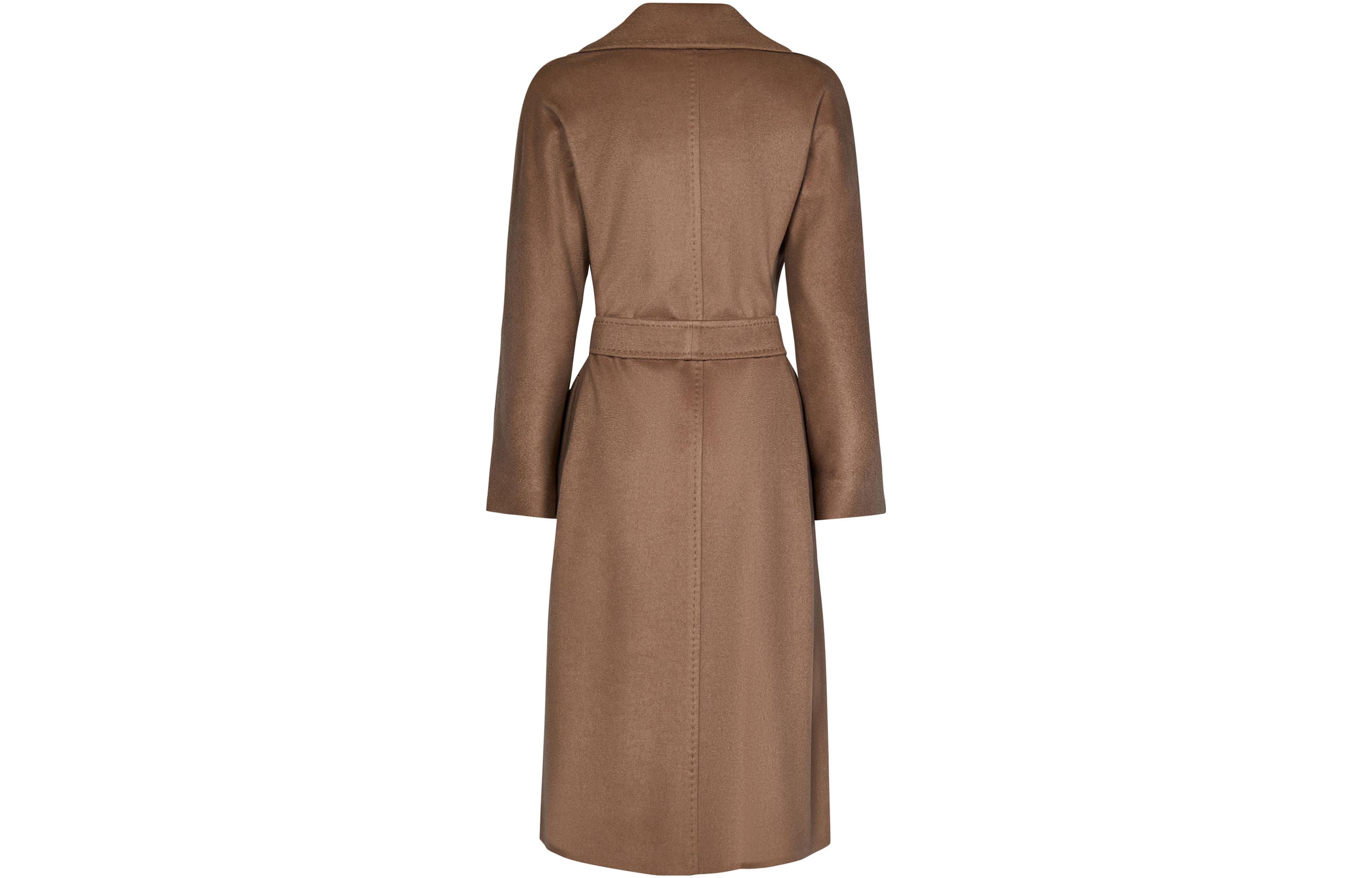 (Women) 'S Max Mara MaxMara Studio  Solid Color Belted Mid-Length Fitted Coat 2360160939600-014 圖 3