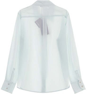 (Women) 'S Max Mara MaxMara Studio Striped Print Light Blue Long Sleeve Shirt. 1611103106002-GONG Lookbook (Women) 'S Max Mara MaxMara Studio Striped Print Light Blue Long Sleeve Shirt. 1611103106002-GONG