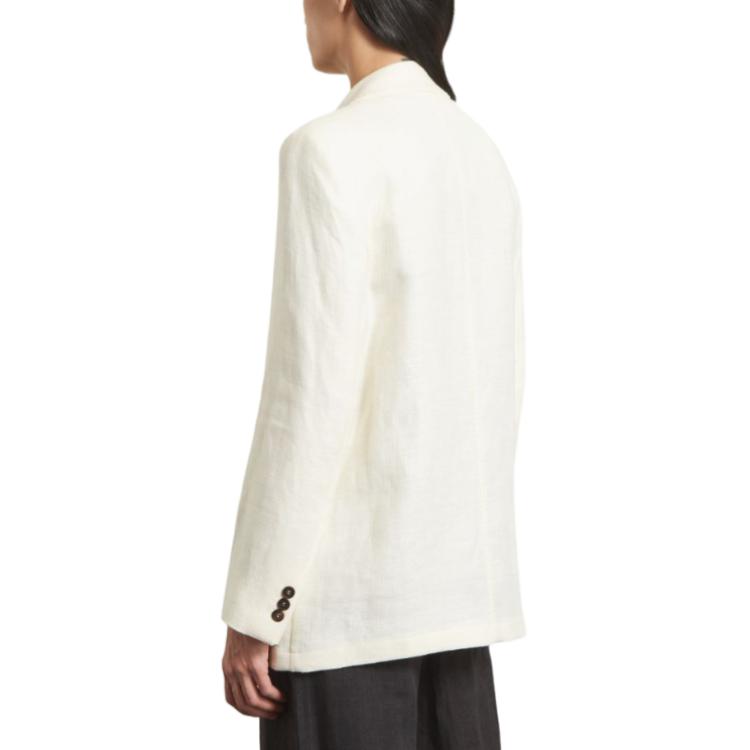Lookbook (Women) 'S Max Mara MaxMara Studio  White Single-Breasted Long-Sleeve Jacket 6041023106-011