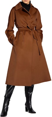 (W) ''S Max Mara マックスマーラ スタジオ アベリア ベルト付きミドル丈コート ブラウン。 60162119000059-ABELIA Lookbook (W) ''S Max Mara マックスマーラ スタジオ アベリア ベルト付きミドル丈コート ブラウン。 60162119000059-ABELIA