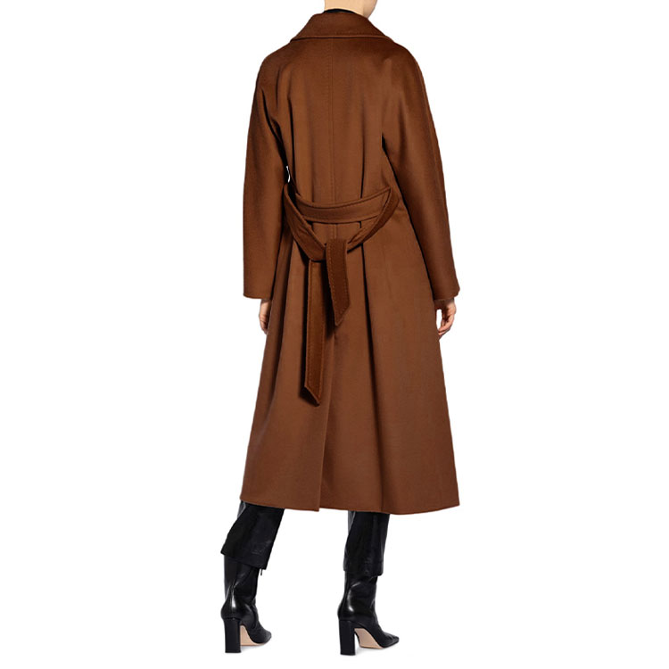 Shop (W) ''S Max Mara MaxMara Studio Abelia Mantel Belted Coklat Panjang Sedang. 60162119000059-ABELIA