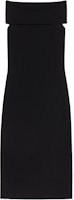 (Women) 'S Max Mara MaxMara Studio Aulla Black Sleeveless Off-Shoulder Midi Dress 6321024206006-AULLA (Women) 'S Max Mara MaxMara Studio Aulla Black Sleeveless Off-Shoulder Midi Dress 6321024206006-AULLA