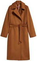 (Women) 'S Max Mara MaxMara Studio Bcollag Caramel Button-Down Long Coat Casual Style 6016122906059-BCOLLAG (Women) 'S Max Mara MaxMara Studio Bcollag Caramel Button-Down Long Coat Casual Style 6016122906059-BCOLLAG