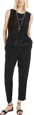 (Women) 'S Max Mara MaxMara Studio Calante Black Cotton Pleated Gabardine Trousers for Women. 6131073106006-CALANTE Lookbook (Women) 'S Max Mara MaxMara Studio Calante Black Cotton Pleated Gabardine Trousers for Women. 6131073106006-CALANTE