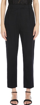 (Women) 'S Max Mara MaxMara Studio Calante Black Cotton Pleated Gabardine Trousers for Women. 6131073106006-CALANTE Shop (Women) 'S Max Mara MaxMara Studio Calante Black Cotton Pleated Gabardine Trousers for Women. 6131073106006-CALANTE