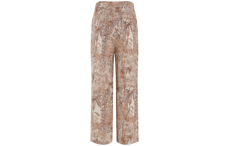 Lookbook (Women) 'S Max Mara MaxMara Studio Calerno Brown Floral Print Straight-Leg Pants for Women. 6131103106001-CALERNO