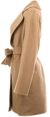 (W) ‘S Max Mara MaxMara Studio Canarie 驼色腰带中长大衣翻领设计 2416011081000-010 Shop (W) ‘S Max Mara MaxMara Studio Canarie 驼色腰带中长大衣翻领设计 2416011081000-010