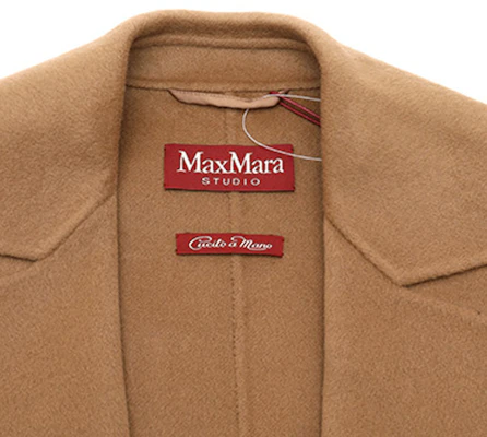 (W) ‘S Max Mara MaxMara Studio Canarie 驼色腰带中长大衣翻领设计 2416011081000-010 Details for (W) ‘S Max Mara MaxMara Studio Canarie 驼色腰带中长大衣翻领设计 2416011081000-010