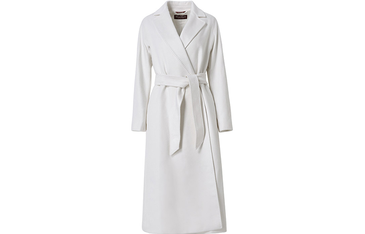 (Women) 'S Max Mara MaxMara Studio Cervo Wool Belted Long Sleeve Coat Women’s White 60162009000-CERVO012 圖 2