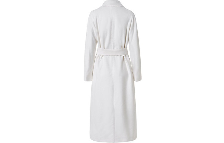 (Women) 'S Max Mara MaxMara Studio Cervo Wool Belted Long Sleeve Coat Women’s White 60162009000-CERVO012 圖 3
