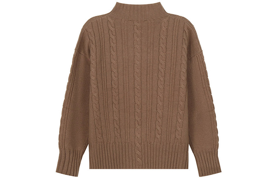 Lookbook (W) ''S Max Mara MaxMara Studio Cicladi 寬鬆羊毛毛衣 棕色. 6366031306003-CICLADI