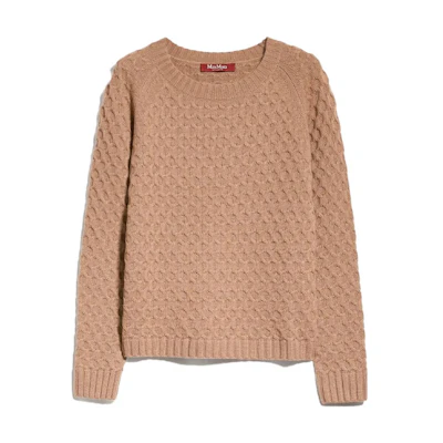 (Women) 'S Max Mara MaxMara Studio Clava Solid Color Knit Pleated Long-Sleeve Sweater 6366053306005-CLAVA