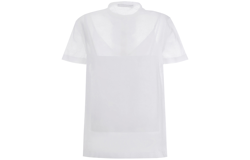 Lookbook (Women) 'S Max Mara MaxMara Studio Ebano White Button-Up Sleeveless Shirt for Women 6261023106031-EBANO