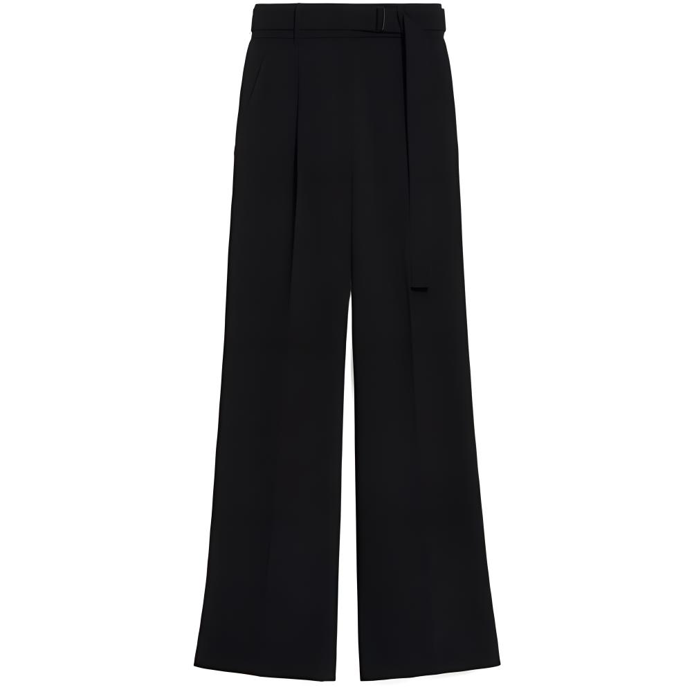 (Women) 'S Max Mara MaxMara Studio Eschilo  Black Straight-Leg Casual Pants 6136022906001-ESCHILO