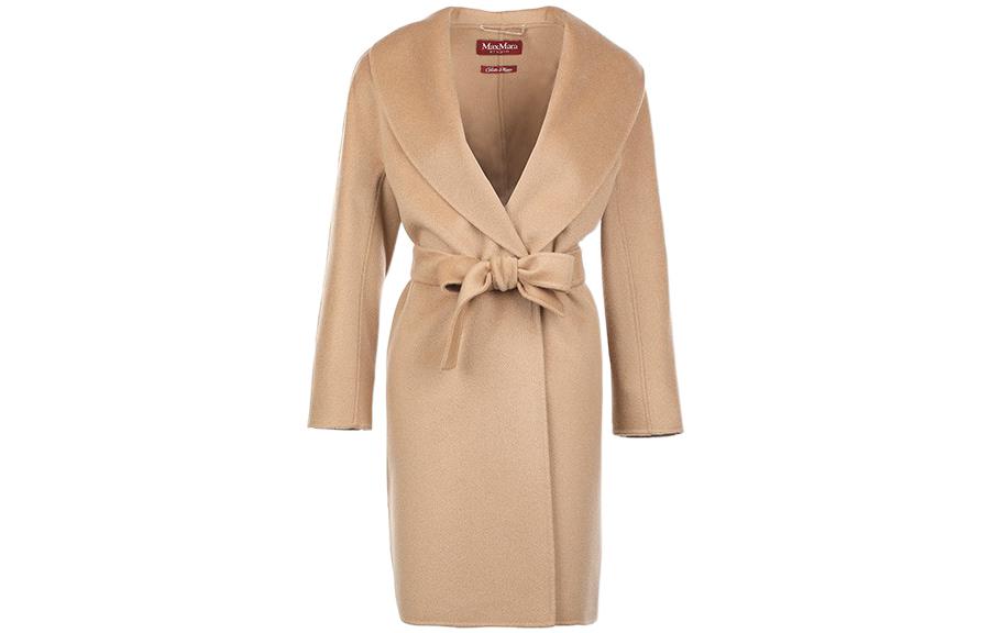 Order (W) ‘S Max Mara MaxMara Studio Fachiro 卡其色纯色大衣夹克. 60110527600010-FACHIRO