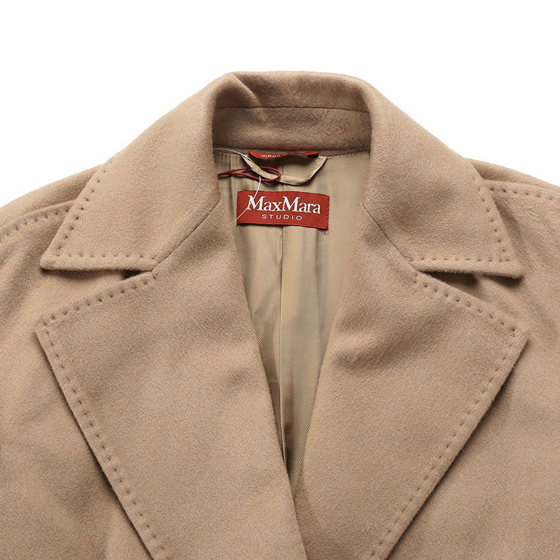(Women) 'S Max Mara MaxMara Studio Feltro Belted Long Coat  Camel Color. 6016093906014-FELTRO 圖 7