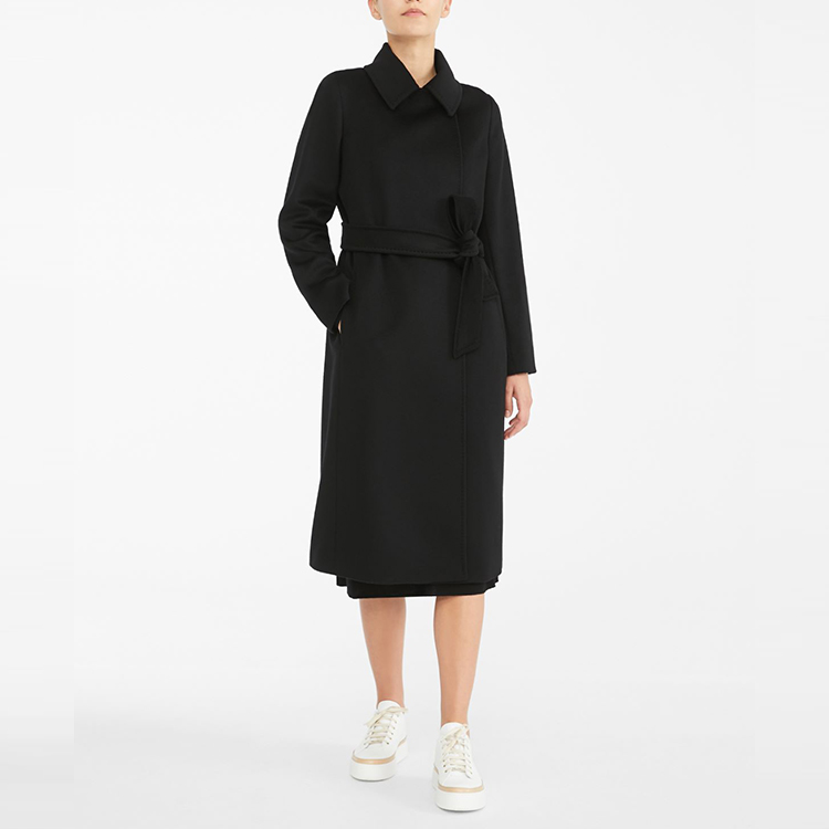 (Women) 'S Max Mara MaxMara Studio FW22  Black Belted Mid-Length Single Button Coat 6016122906013-BCOLLAG 圖 3