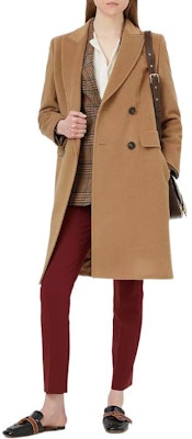 (W) ''S Max Mara MaxMara Studio FW22 Mantel Coklat Double-Breasted 60161629600-006 Lookbook (W) ''S Max Mara MaxMara Studio FW22 Mantel Coklat Double-Breasted 60161629600-006