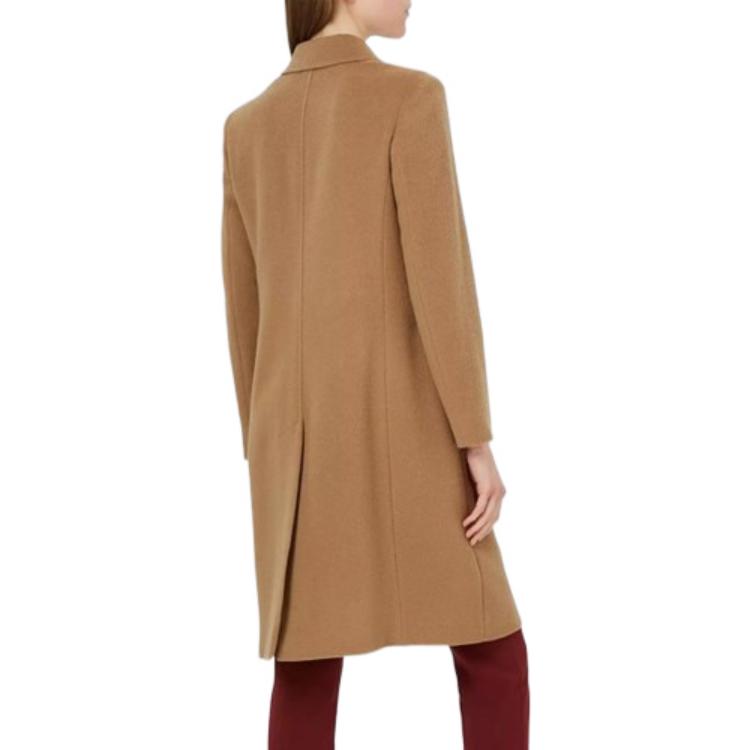 Purchase (W) S Max Mara MaxMara Studio FW22 棕色双排扣大衣 60161629600-006