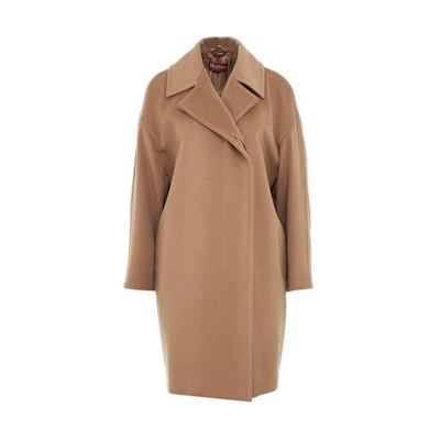 (Women) 'S Max Mara MaxMara Studio FW22 Camel Wool Coat 60162023000006-3NARO