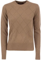 (W) ''S Max Mara MaxMara Studio FW23 棕色格紋圓領長袖毛衣 2363660839600 Order (W) ''S Max Mara MaxMara Studio FW23 棕色格紋圓領長袖毛衣 2363660839600