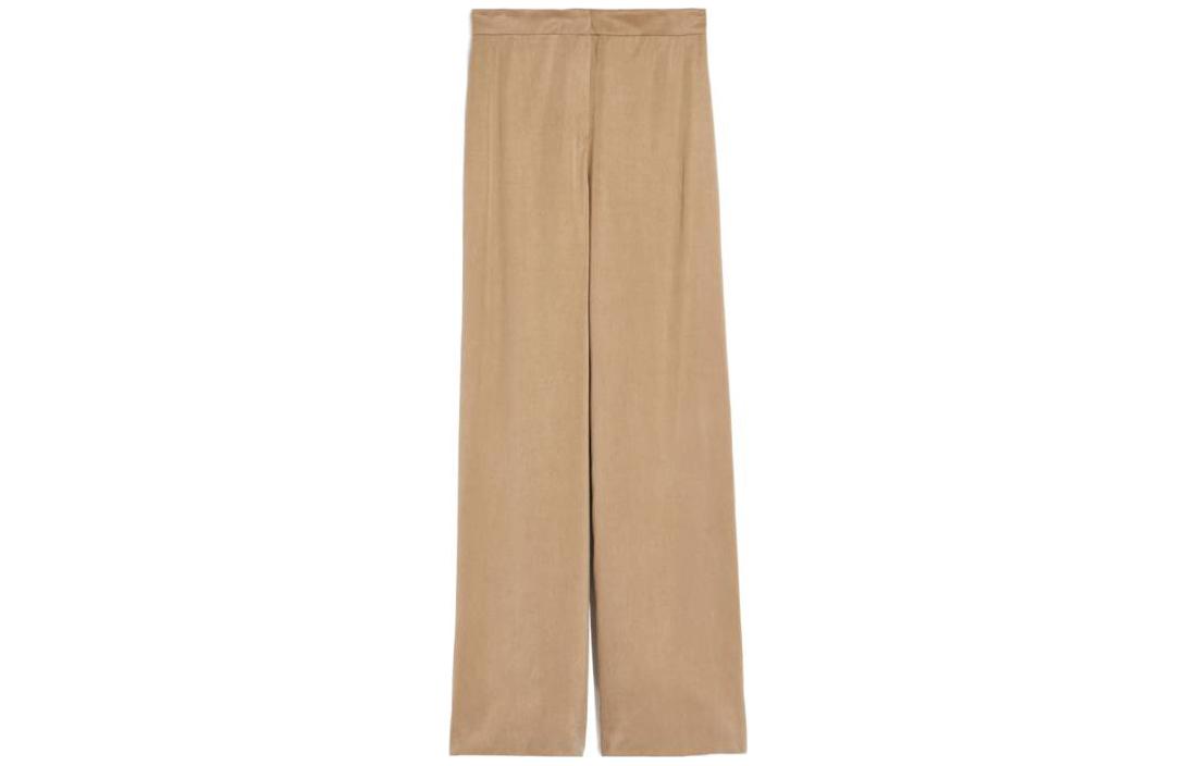 Order (W) Pantalones Anchos Satinados Max Mara Studio Gardena Beige Mujer Casual. 6131104106001-GARDENA