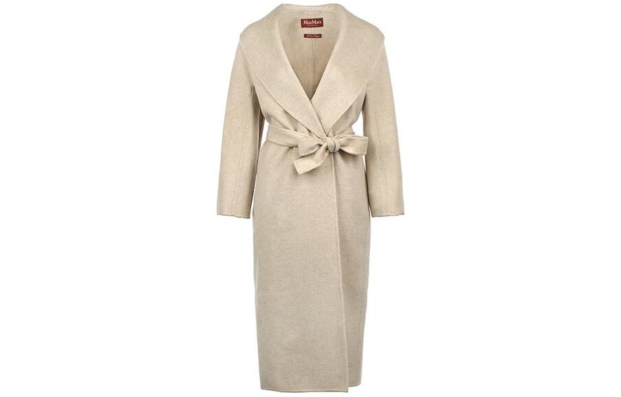 (Women) 'S Max Mara MaxMara Studio Gilbert Long Coat for Women - Grey White 60160529000014-GILBERT 圖 2