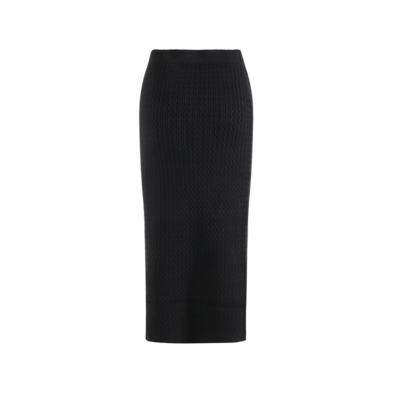 Lookbook (W) ''Vestido Midi Ajustado de Punto Negro Max Mara Studio Ginosn Ropa Casual'' 6306023906001-GINOSA