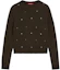 Buy (Women) 'S Max Mara MaxMara Studio Harald Rhinestone Letter Knit Sweater in Khaki. 6366072306003-HARALD