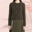 Lookbook (Women) 'S Max Mara MaxMara Studio Harald Rhinestone Letter Knit Sweater in Khaki. 6366072306003-HARALD