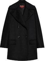 (Women) 'S Max Mara MaxMara Studio Kent Wool Double-Breasted Pea Coat Black Long Jacket 6086044106013-KENT (Women) 'S Max Mara MaxMara Studio Kent Wool Double-Breasted Pea Coat Black Long Jacket 6086044106013-KENT