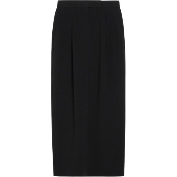 Order (Women) 'S Max Mara MaxMara Studio Lemma Black High-Waist Midi Casual Skirt for Women. 6106074106001-LEMMA