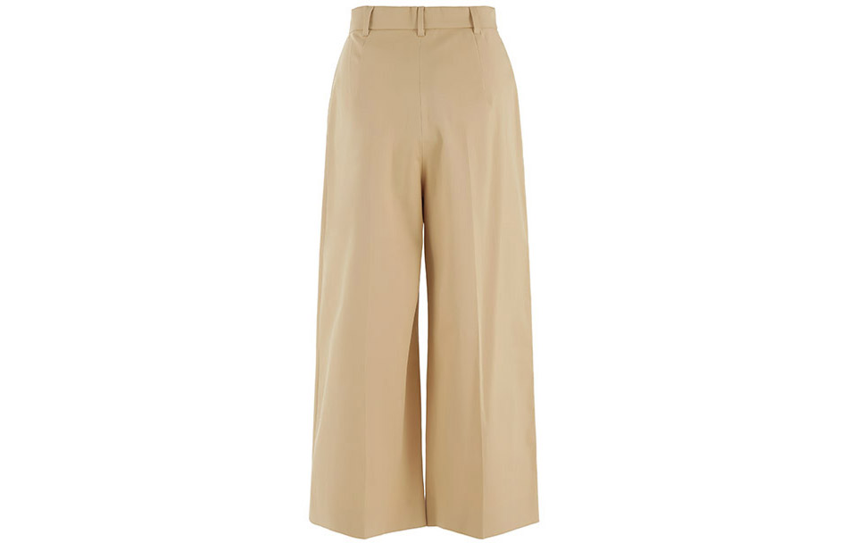 Lookbook (Women) 'S Max Mara MaxMara Studio Lerici  Loose Fit Cropped Wide-Leg Pants Khaki. 6131033106002-LERICI