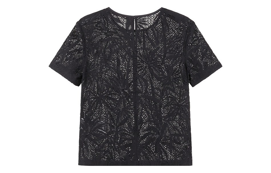 Lookbook (W) ''스막스마라 스튜디오 레테라 블랙 레이스 크루넥 반팔 티셔츠'' 6941013106003-LETTERA