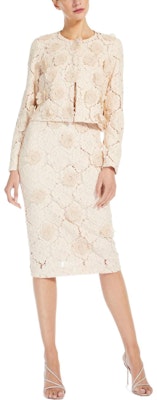 (Women) 'S Max Mara MaxMara Studio Lirica Pink Lace Floral Trim Jacket for Women. 6041043406001-LIRICA Purchase (Women) 'S Max Mara MaxMara Studio Lirica Pink Lace Floral Trim Jacket for Women. 6041043406001-LIRICA